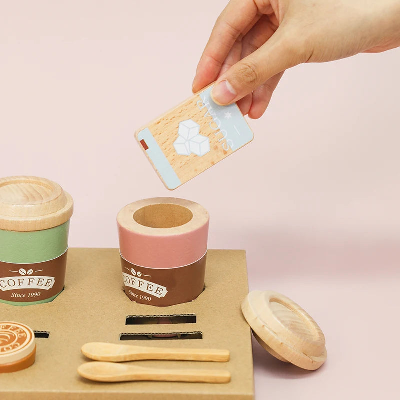 Wooden Pretend Coffee Set