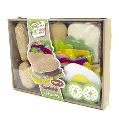 Felt Play Food Burger Set