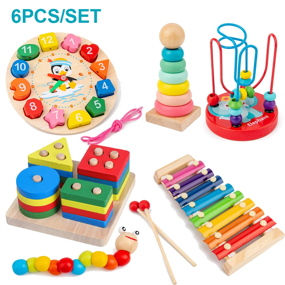 Wooden Montessori Puzzles – Educational Kids Toy
