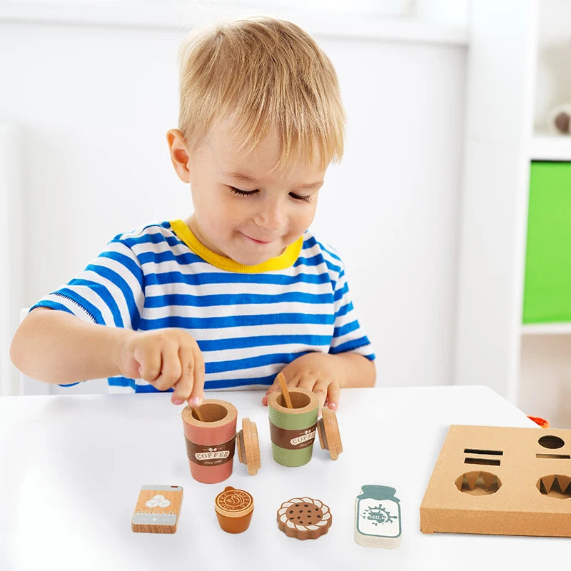 Wooden Pretend Coffee Set
