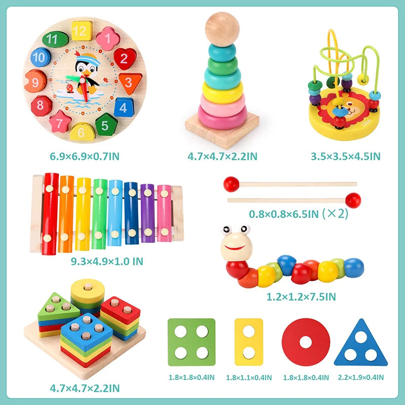 Wooden Montessori Puzzles – Educational Kids Toy