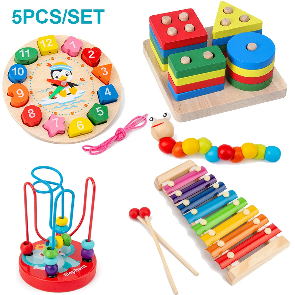 Wooden Montessori Puzzles – Educational Kids Toy