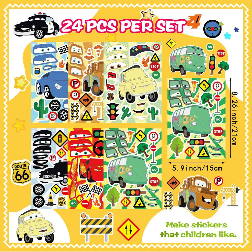 Lightning McQueen Puzzle Stickers