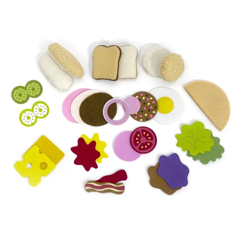 Felt Play Food Burger Set